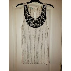 Striped Tank Top with Key Hole on Back